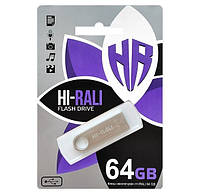 Флешка (флеш-накопитель) 64GB Hi-Rali Shuttle series Silver