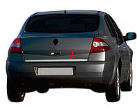 Кромка багажника (нерж.) HB, OmsaLine - Итальянская нержавейка для Renault Megane II 2004-2009 гг