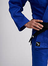 Кімоно для дзюдо унісекс для підлітків синє Ippon Gear Basic 2 Blue щільність 500 гр/м.кв. (150 см), фото 5