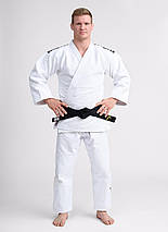 Кімоно для дзюдо біле унісекс ліцензійне IJF Ippon Gear Legend 2 White Regular Fit 690 гр/м.кв. (160 см), фото 3