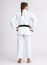 Кімоно для дзюдо біле унісекс ліцензійне IJF Ippon Gear Legend 2 White Slim Fit 690 гр/м.кв. (195 см), фото 5