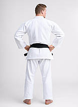 Кімоно для дзюдо біле унісекс ліцензійне IJF Ippon Gear Legend 2 White Regular Fit 690 гр/м.кв. (160 см), фото 4