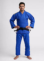 Кімоно для дзюдо синє унісекс ліцензійне IJF Ippon Gear Legend 2 Blue Regular Fit 690 гр/м.кв. (170 см), фото 3