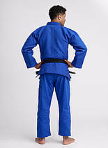 Кімоно для дзюдо синє унісекс ліцензійне IJF Ippon Gear Legend 2 Blue Regular Fit 690 гр/м.кв. (170 см), фото 4