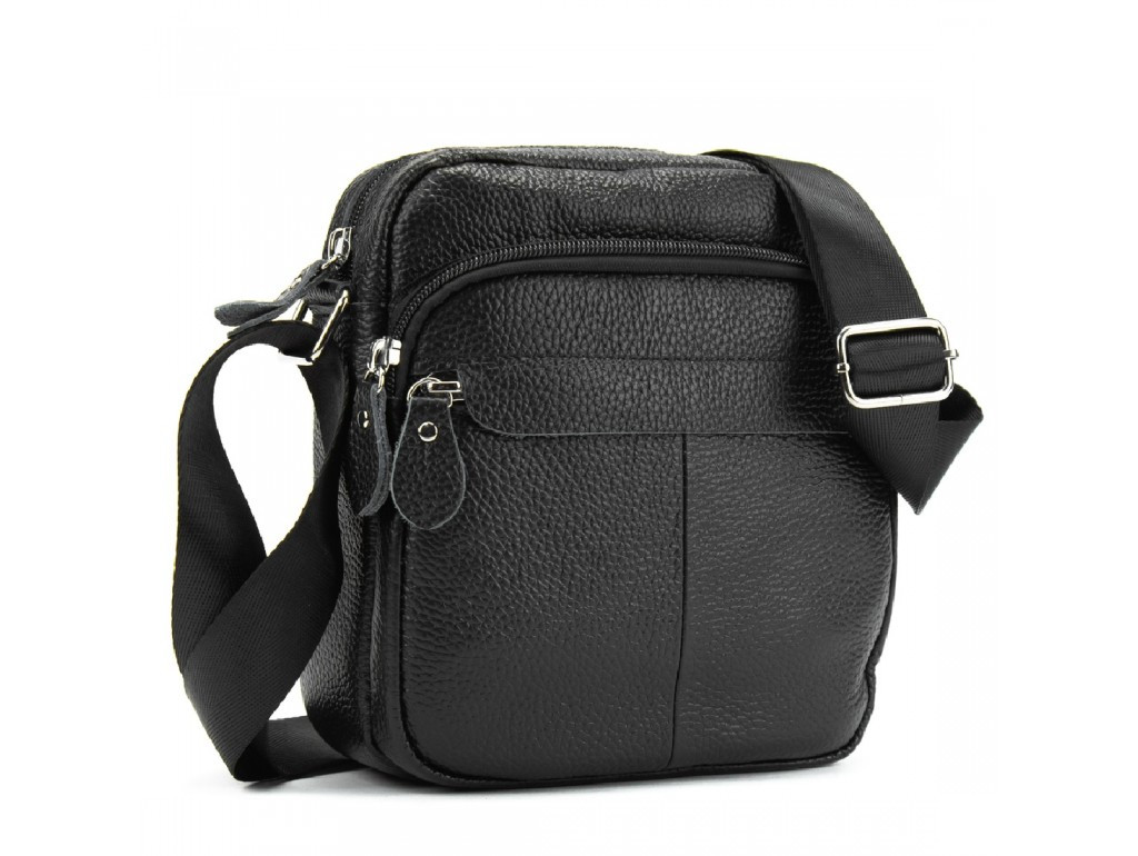 Чоловіча класична сумка-месенджер через плече з натуральної шкіри, фото 1