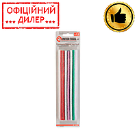 Комплект кольорових перламутрових клейових стрижнів 7,4 мм * 200 мм, 12 шт. INTERTOOL RT-1034 STP