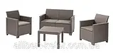 Комплект садових меблів Allibert Emma 2 Seater Sofa Set Smooth Arms With Classic Table ( Keter Emma Set ), фото 3