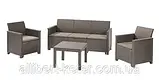 Комплект садових меблів Allibert Emma 3 Seater Sofa Set Smooth Arms With Classic Table ( Keter Emma Set ), фото 2