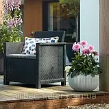 Комплект садових меблів Allibert Emma 3 Seater Sofa Set Smooth Arms With Classic Table ( Keter Emma Set ), фото 4