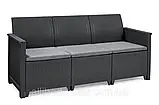 Комплект садових меблів Allibert Emma 3 Seater Sofa Set Smooth Arms With Classic Table ( Keter Emma Set ), фото 9