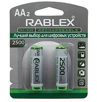 Аккумулятор бытовой Rablex R6, АА, 2500mAh, Ni-MH, 1.2V, 2шт/уп