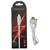 Кабель зарядный USB-Type-C Tornado TX13 (2.4A, 1м) белый