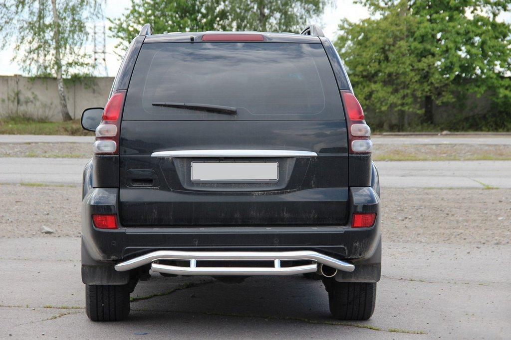 Задняя защита AK008-1 для Toyota Land Cruiser Prado 120 - фото 2 - id-p2111208384