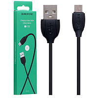 Кабель зарядный USB-Micro Borofone BX19 (2.4A, 1м) черный