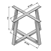 Підстілля каркас для столу з металу 1000×1000mm, H=730mm, фото 9