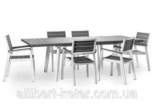 Набір садових меблів Harmony Fiesta Set 6 Light Grey ( сірий ) ( Allibert by Keter )