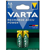 Аккумулятор бытовой Varta R6, АА, 2600mAh, Ni-MH, 1.2V, 2шт/уп