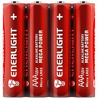 Батарейка щелочная Enerlight Mega Power Alkaline LR3 AAA (минипальчиковая) 1.5V трей 4шт/уп