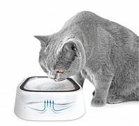 Непроливна напувалка BOWL на 1.5 літра для води для котів і собак, захист від бризок