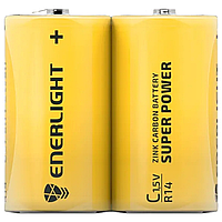 Батарейка солевая Enerlight Super Power R14 C (средний бочонок) 1.5V трей 2шт/уп