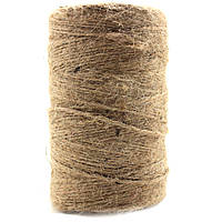 Шпагат джутовый подвязочный Дилонг 0,6кг на бобине универсальный, веревка для плетения