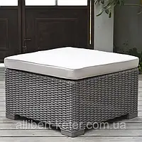 Пуф-стол Allibert by Keter California Moorea Footstool-Pouffe-Coffee Table из искусственного ротанга