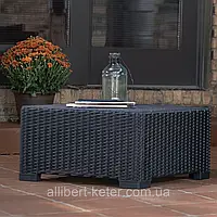 Столик садовый уличный Allibert by Keter California Rattan Outdoor Coffee Table Graphite ( графит )