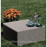 Столик садовый уличный Allibert by Keter California Rattan Outdoor Coffee Table Cappuccino ( капучино )