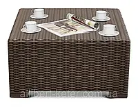 Столик садовый уличный Allibert by Keter California Rattan Outdoor Coffee Table Brown ( коричневый )