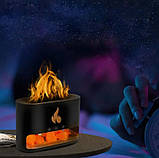 Лампа, зволожувач повітря, аромадифузор 3 в 1 Docsal Flame 9034, чорний, фото 2