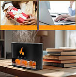 Лампа, зволожувач повітря, аромадифузор 3 в 1 Docsal Flame 9034, чорний, фото 6