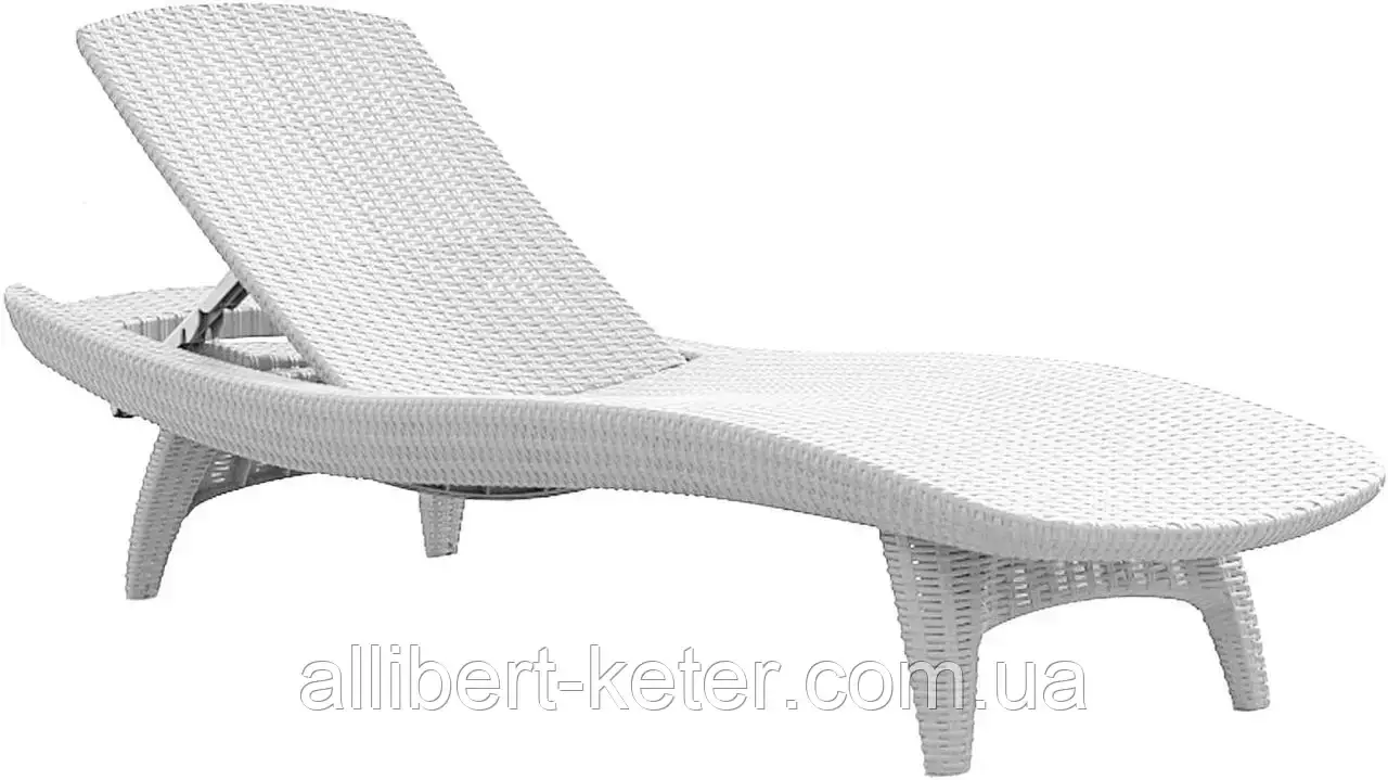 Шезлонг Keter Pacific Sun Lounger 2 Pack White (белый) из искусственного ротанга - фото 6 - id-p2111209982