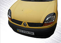 Реснички (2 шт, Черный ABS) Черный глянец для Renault Kangoo 1998-2008 гг