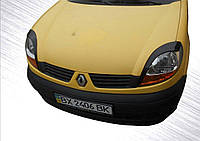 Реснички (2 шт, Черный ABS) Черный мат для Renault Kangoo 1998-2008 гг