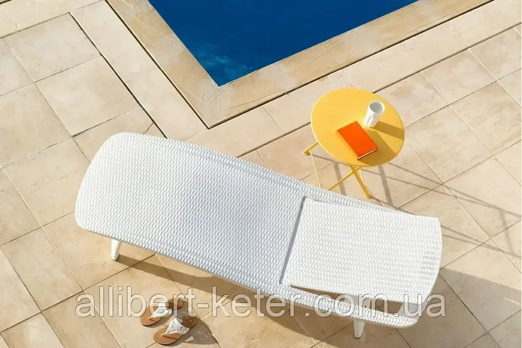 Шезлонг - лежак Keter Pacific Sun Lounger White (белый) - фото 5 - id-p2111209988