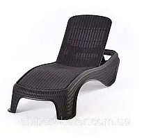 Шезлонг - лежак Keter Atlantic Sun Lounger Brown ( коричневий )