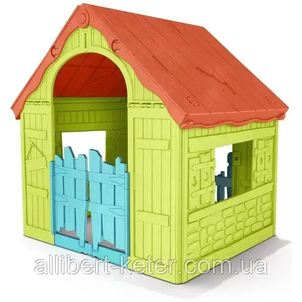 Будиночок FOLDABLE PLAY HOUSE зелено-червоний (Keter) - фото 2 - id-p2111200640