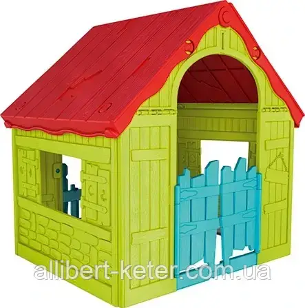 Будиночок FOLDABLE PLAY HOUSE зелено-червоний (Keter) - фото 7 - id-p2111200640