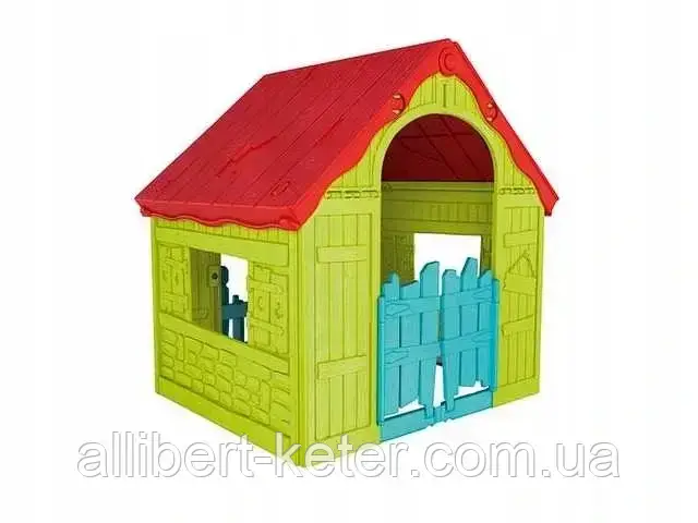 Будиночок FOLDABLE PLAY HOUSE зелено-червоний (Keter) - фото 10 - id-p2111200640