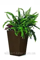 Прямокутний горщик RATTAN PLANTER S 23,6L темно-коричневий (Keter)