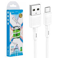 Кабель зарядный USB-Micro Hoco X83 (2.4A, 1м) белый