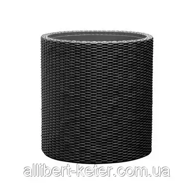 Круглий горщик CYLINDER PLANTER L графіт ( Keter ) ( Keter Cylinder Planter ) горщик для квітів Keter - фото 1 - id-p2111200647