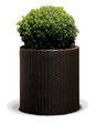 Круглий горщик CYLINDER PLANTER L темно-коричневий (Keter)