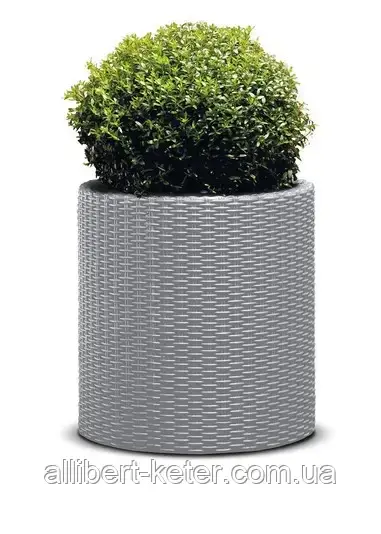 Круглий горщик CYLINDER PLANTER L темно-коричневий (Keter) - фото 3 - id-p2111200648