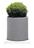 Круглий горщик CYLINDER PLANTER L сірий (Keter)