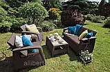 Комплект садових меблів Allibert by Keter Corfu Set Brown ( коричневий ) ( Keter Corfu Patio Garden Set ), фото 5