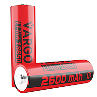 Аккумулятор литий-ионный (Li-ion) Vargo 18650 2600mAh 3.7V (с защитой)