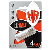 Флешка (флеш-накопичувач) 4GB Hi-Rali Rocket series Silver