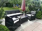 Комплект садових меблів Allibert by Keter Corfu Triple Set Graphite ( графіт ) ( Keter Corfu Set Max ), фото 5