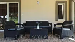 Комплект садових меблів Allibert by Keter Corfu 5 Seater Lounge Set зі штучного ротанга ( Keter Corfu )